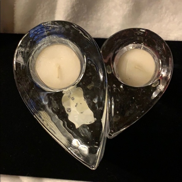 Heavy Lead Crystal “Sweetheart” Candle Set- Art - Picture 10 of 13